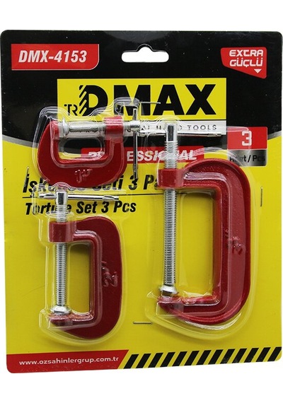 Dmax-4153 3pcs Mini İşkence Mengene Seti Çelik Karbon 25-50-75mm 72