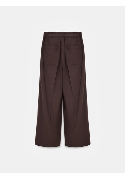 Dilvin 72683 Kemerli Geniş Paça Pantolon-kahve