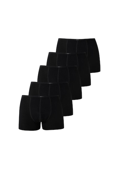 Arma Yıldız Erkek İnce Bel Lastikli Bambu Boxer Siyah 5'li Paket Siyah
