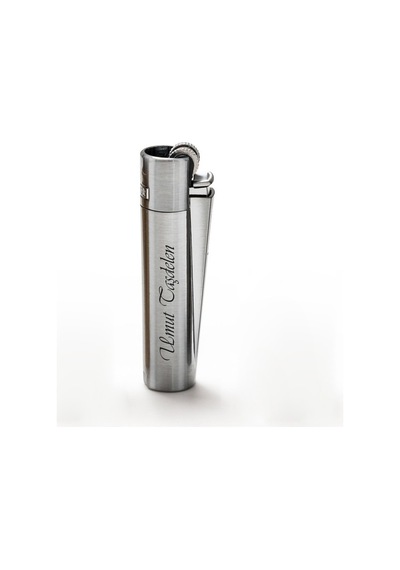 İsme Özel Clipper Metal Çakmak Gümüş