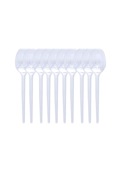 Pratikon Şeffaf Plastik Piknik Kaşığı 10 Adet 50'li Paket