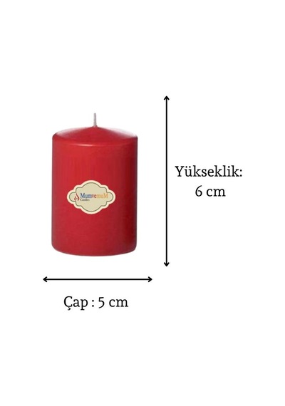 3 Lü Midium Set Mum Kırmızı Çap :5 Cm Kirmızı