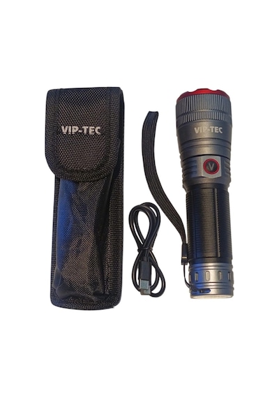 Vıp-tec Vt891207 Şarjlı 800m Uzun Menzilli El Feneri Siyah