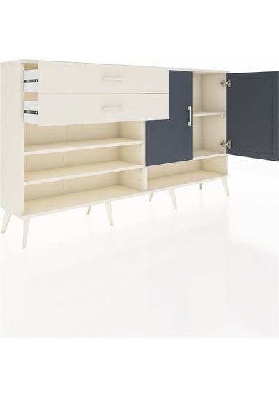 Arges Konsol 4 Raflı 2 Çekmeceli 2 Kapaklı 176x30x99 Aytaşı-antrasit/aytaşı Antrasıt/aytası - Aytası Arges Konsol 4 Raflı 2 Çekmeceli 2 Kapaklı 176x30x99 Aytaşı-antrasit/aytaşı Antrasıt/aytası - Aytası