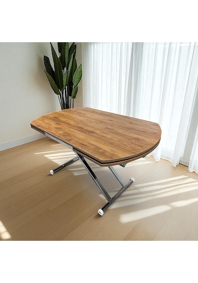 Oval Yan Baştan Açılır Akıllı Masa Üst Tabla Mdf Yüksekliği Ayarlanabilir Pratik Krom Kaplama Ceviz Oval Yan Baştan Açılır Akıllı Masa Üst Tabla Mdf Yüksekliği Ayarlanabilir Pratik Krom Kaplama Ceviz