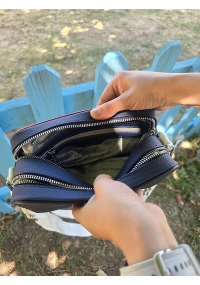 Just Polo Kadın Tommy Lakost Desenli Jp Aksesuarlı El Ve Omuz Çantası Mh4031mh