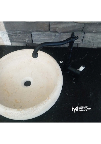 Arıtmalı Rustik Lavabo Bataryası Siyah