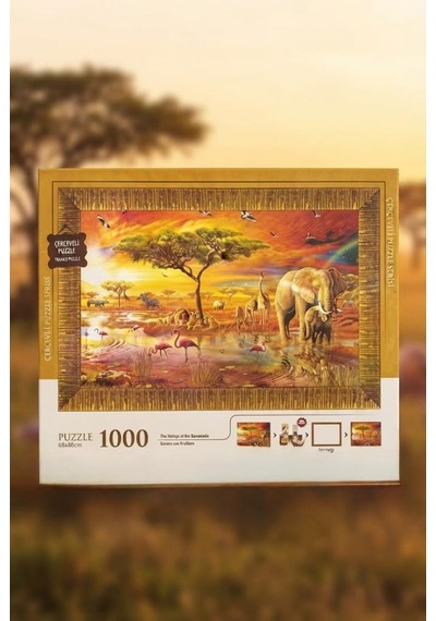 1000 Parça Savana'nın Kralları Çerçeveli Puzzle İle Safari Esintisini Evinizin İçerisine Taşıyın