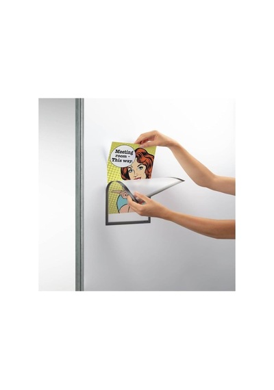 Hdg 5 Adet Mıknatıslı Şömiz Manyetik Evrak Tutucu Şeffaf Magnet Şömiz Dosya 21x30cm A4 - Siyah Kenarlı Genel