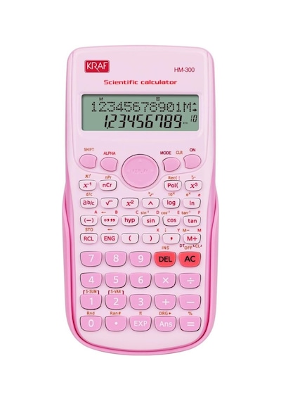 Kraf Hesap Makinesi Bilimsel Fonksiyonlu Hm-300 Pk Pembe