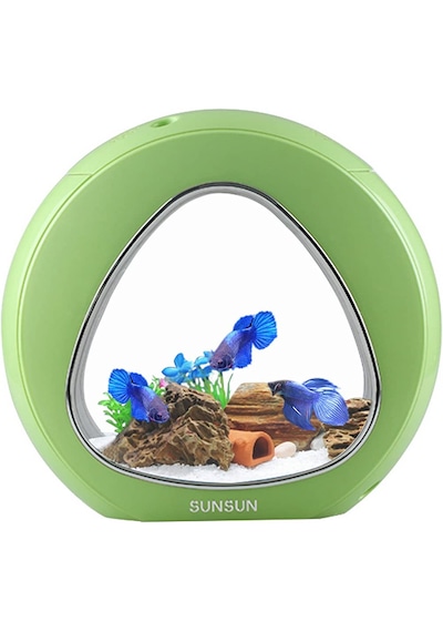 Sunsun Akvaryum 6 Lt Yeşil Herşeyi Içinde Hazır Led Işıklı Akvaryum