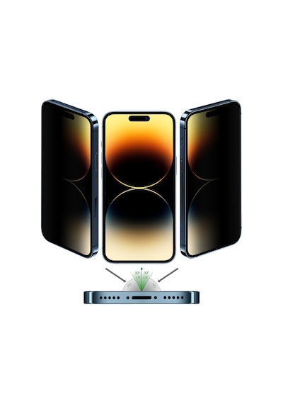 Buff Apple Uyumlu   iPhone 14 Pro Privacy Ekran Koruyucu
