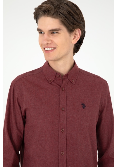 U.s. Polo Assn. Erkek Bordo Gömlek Basic 50296757-vr014 Bordo