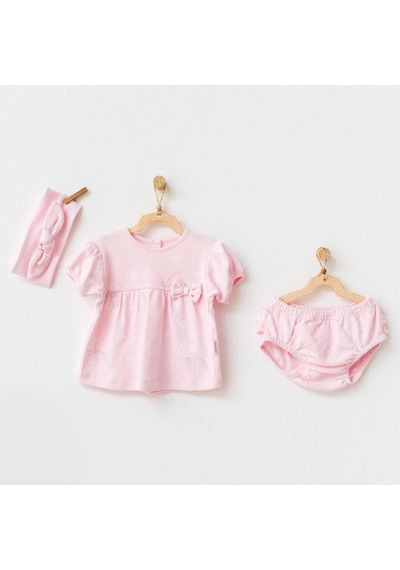 Andywawa AC21799 Milly Ballet 3'Lü Bebek Takım Pink Pembe