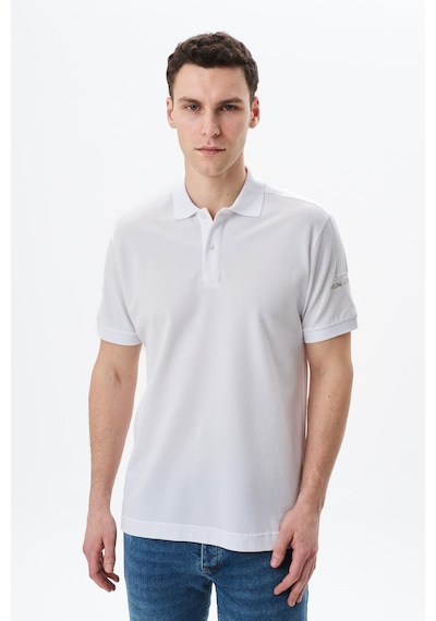 AR-MA Arma Erkek Regular Fit % 100 Pamuk Pike Polo Yaka Tişört Y29374355202 Beyaz
