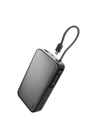 Aukey Pb-y48-gy 100w 20000 Mah Pd Destekli Dahili Type-c Kablolu Powerbank - Gri