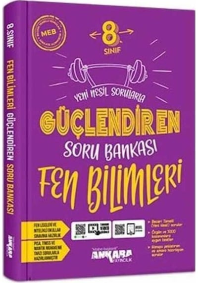 Ankara Yayıncılık 8.Sınıf Güçlendiren Fen Bilimleri Soru Bankası