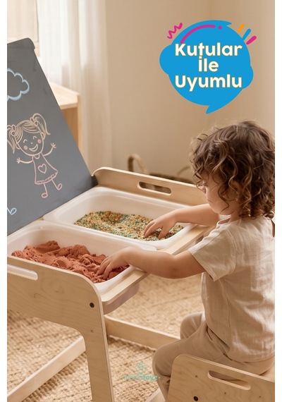Mamatoyz Mytable Aktivite Masası Ve Sandalyesi - Benim Massam Aktivite Masası Bej