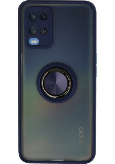 Newface Oppo A54 4g Kılıf Montreal Yüzüklü Silikon Kapak - Lacivert Lacivert