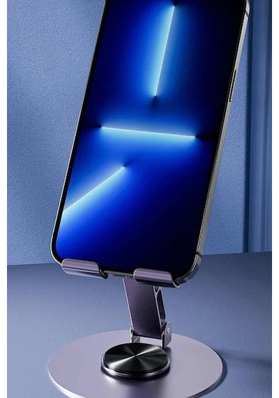 Metal Tablet Telefon Tutucu Stand 720 Derece Yeni Nesil Ev Ofis Dayanıklı Stand Masa Üstü Tutucu
