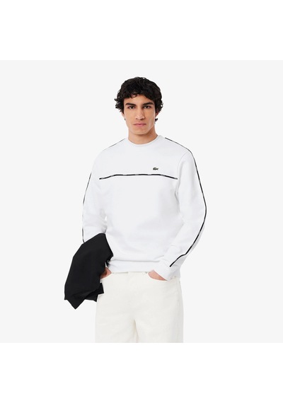 Lacoste Sh9818 Erkek Sweatshirt Beyaz