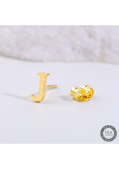 Goldkupe 14 Ayar Altın J Harf Küpe 0,37 Gr-1368