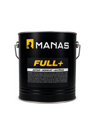 Manas Full+ Kendinden Astarlı Pas Önleyici Son Kat Boya 15 Lt Antrasit Gri Ral 7016