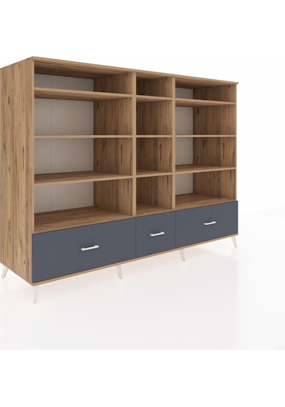 Kronos Dolap 12 Raflı 3 Çekmeceli 220x59x163 Çam-çam/antrasit Çam-çam/antrasit Kronos Dolap 12 Raflı 3 Çekmeceli 220x59x163 Çam-çam/antrasit Çam-çam/antrasit