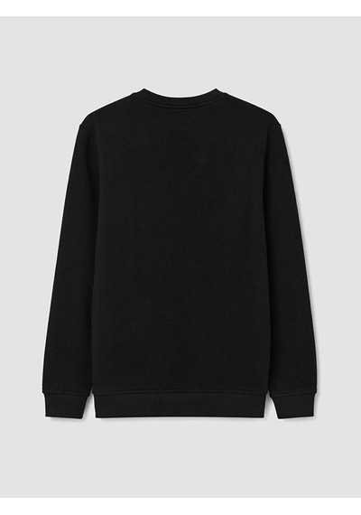 Lcwaıkıkı Classic Siyah Bisiklet Yaka Erkek Sweatshirt