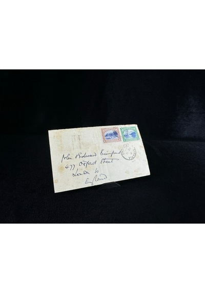 1935 Yılında Trinidad And Tobago Dan İngiltere'ye Postalanmış 1 Ve 2 Cent Pullu