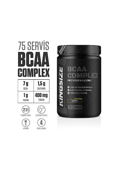 Kingsize Nutrition Bcaa Complex Powder 1000 Gr - Limon
