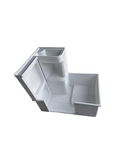 Banyo Kabini Hazır Duş Teknesi Seti Duvarsız 110x75cm - Beyaz
