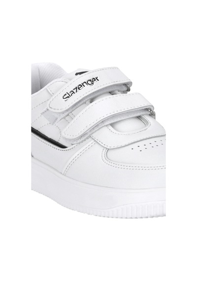 Slazenger Kalıpso F Unisex Çocuk Cırt Cırtlı Beyaz / Siyah Günlük Spor Ayakkabısı Beyaz - Siyah