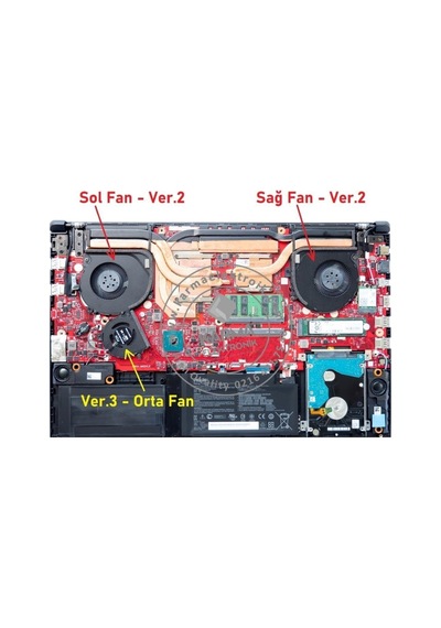 Asus Rog Strix Gl703gs Gl703gs-ds74 Notebook Vga-gpu Fanı Sol V2