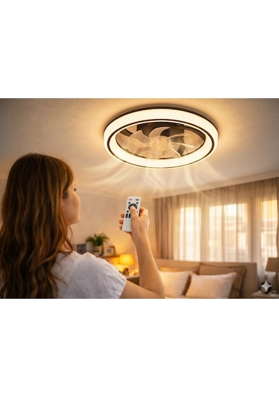 Eco Lounge Cata Ct 3010 Meltem 25w Ledli Tavan Vantilatörü Kumandalı 3 Renk