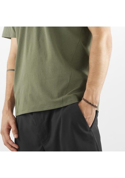 Salomon Trackline Polo M Erkek T-shirt-29831 Yeşil
