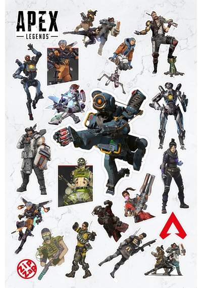 Apex Legends Video Oyun Video Oyun Sticker Paketi 20 Adet Çok Renkli