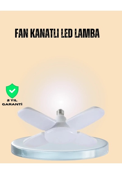 Yüksek Işık Güçlü Led Ampül 4 Kollu Katlanır Pervane Tasarım Diğer