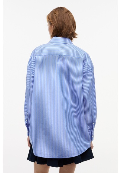 Tommy Hilfiger Tjw Kadın Oversize Essential Asil Mavi/çizgili Gömlek Ext-16428