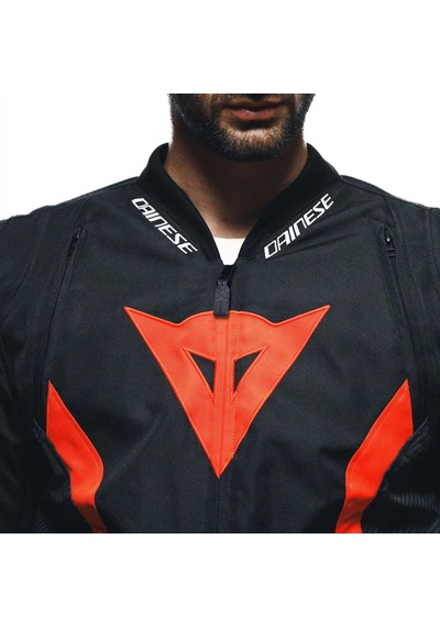 Dainese Daınese Ceket/avro 5 Tex Jacket Black/red-fluo/whıte