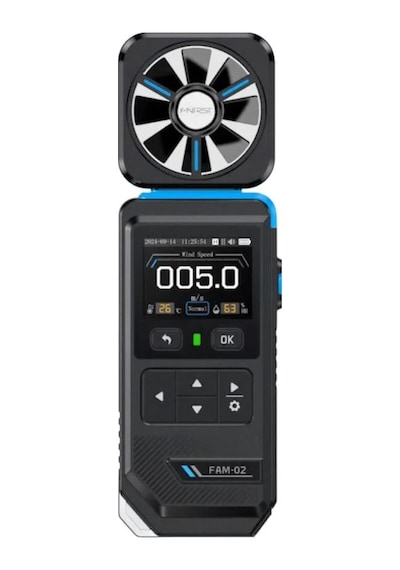 Fnırsı Fam-02 3'ü 1 Arada Dijital Anemometre Rüzgar Hızı, Sıcaklık, Nem