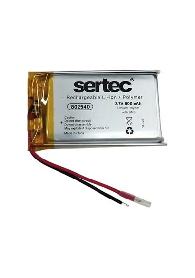 802540 3.7v 800mah Li-polymer Pil Devreli/1.5a Evimdeyokyok