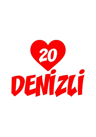 Kalpli 20 Denizli Araba Sticker 17x17 Cm Kırmızı