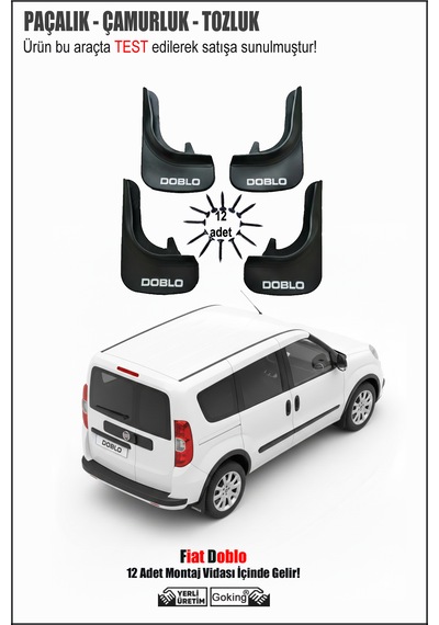 Doblo Paçalık Çamurluk Tozluk 4 Lü Set Ve 12 Adet Vida