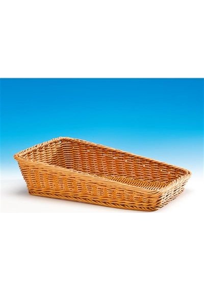 Eğimli Dikdörtgen Plastik Sepet Koyu Diğer