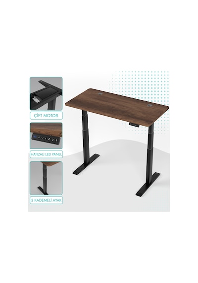 Karr Office O-Flex O2S2 Duo Çift Motorlu Elektrikli Yükseklik Ayarlı Masa - 120X60 - Barok/S Barok Karr Office O-Flex O2S2 Duo Çift Motorlu Elektrikli Yükseklik Ayarlı Masa - 120X60 - Barok/S Barok