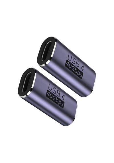 Usb C Dişi Adaptör 2 Paket, 40gbps Usb4 Adaptör Desteği 100w, 8k 60hz, 5k 60hz, 4k 120hz Thunderbolt 4/3, Macbook Pro 2021, Macbook Air 2022 Ve Daha Fazla Tip C Cihazlarla Uyumlu