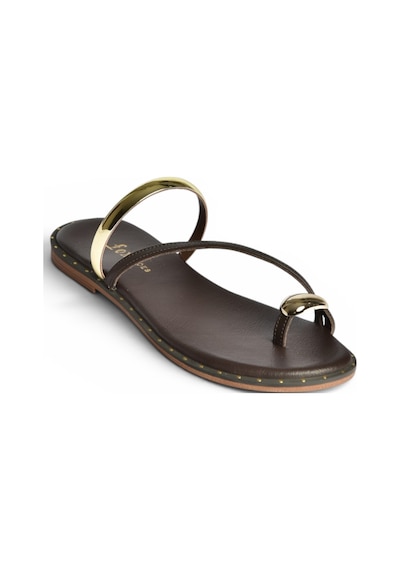 Fox Shoes Y291700103 Kahverengi Hakiki Deri Kadın Terlik