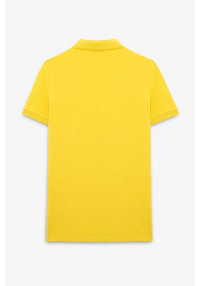 Grimelange SKYLOOM Erkek %100 Pamuk Kısa Kollu Regular Fit Sarı Polo Yaka T-shirt