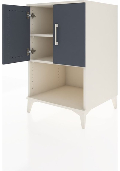 Kronos Komodin 2 Raflı 2 Kapaklı 60x59x96 Aytaşı-antrasit Aytaşı